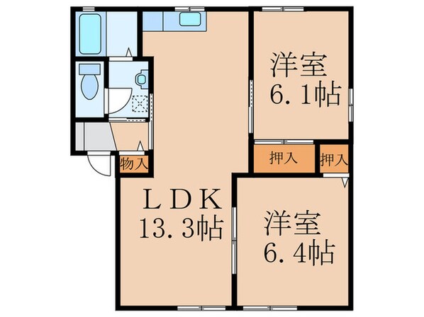 K・アルメリアA棟の物件間取画像